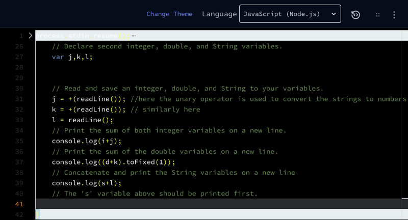 使用 JAVASCRIPT 编写 HackerRank 的天数第 1 天