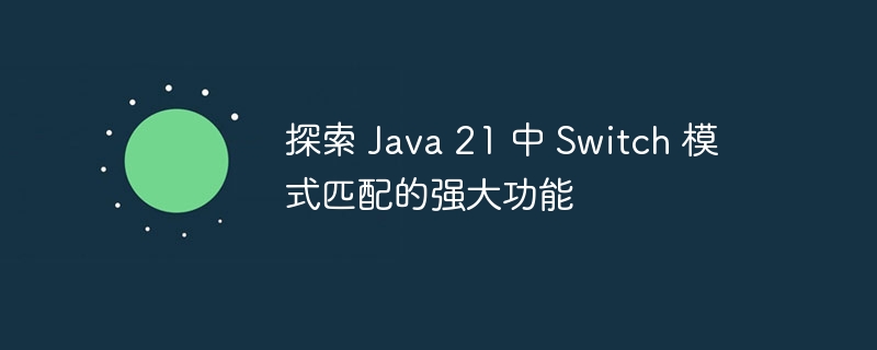 探索 Java 21 中 Switch 模式匹配的强大功能