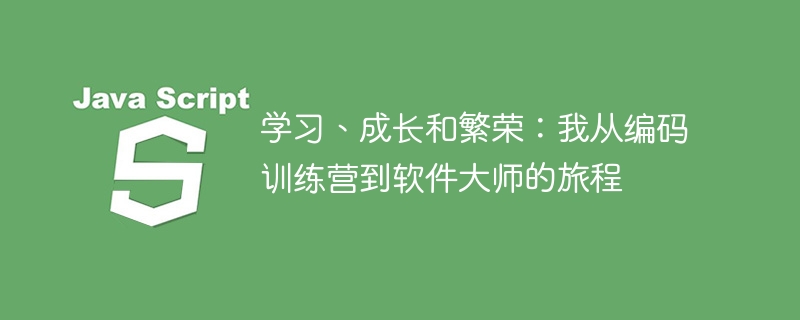 学习、成长和繁荣：我从编码训练营到软件大师的旅程