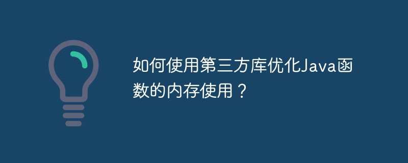 如何使用第三方库优化Java函数的内存使用？