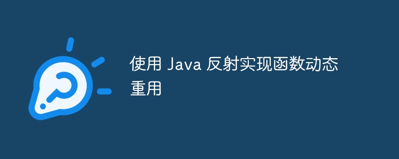 使用 Java 反射实现函数动态重用