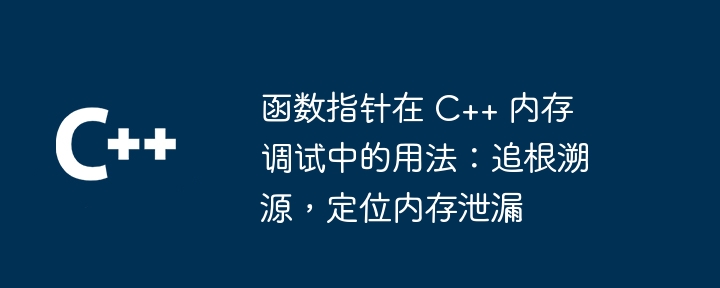 函数指针在 C++ 内存调试中的用法：追根溯源，定位内存泄漏