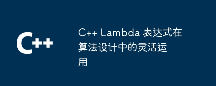 C++ Lambda 表达式在算法设计中的灵活运用