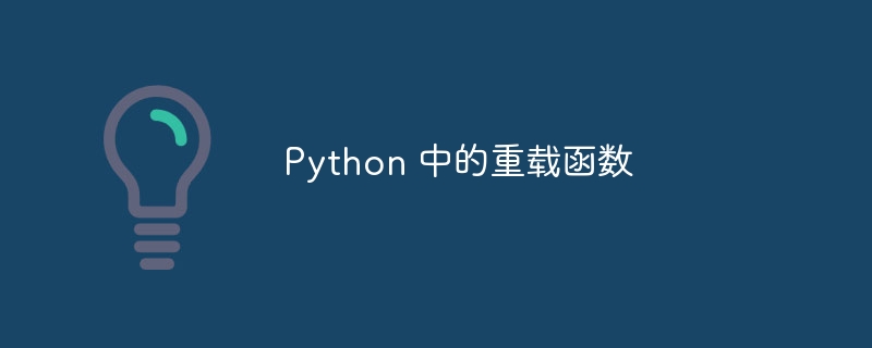 Python 中的重载函数