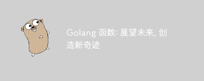 Golang 函数: 展望未来, 创造新奇迹