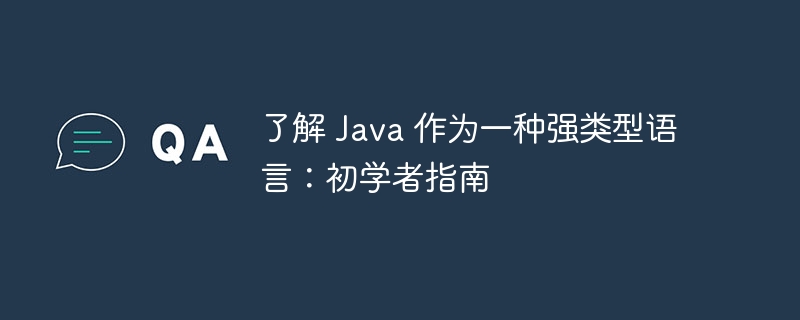 了解 Java 作为一种强类型语言：初学者指南