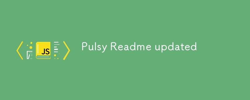 Pulsy Readme updated