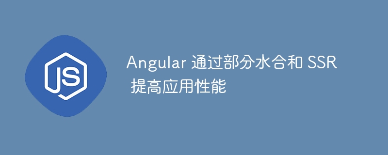 Angular 通过部分水合和 SSR 提高应用性能