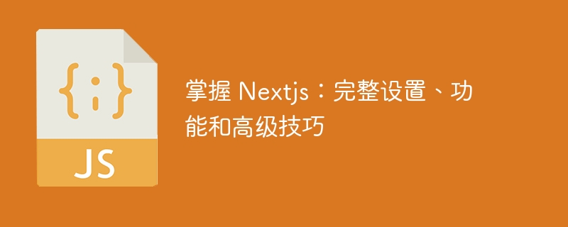 掌握 Nextjs：完整设置、功能和高级技巧