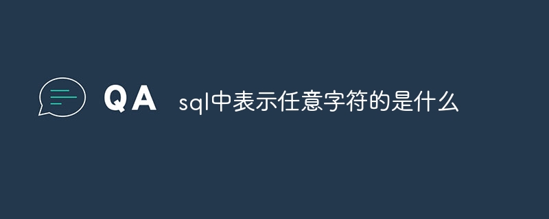 sql中表示任意字符的是什么