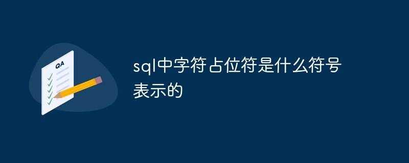 sql中字符占位符是什么符号表示的