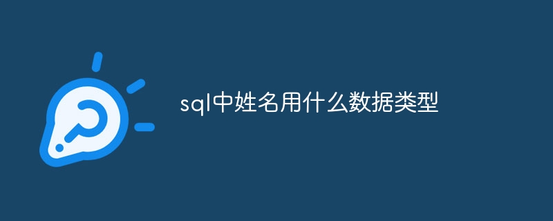 sql中姓名用什么数据类型