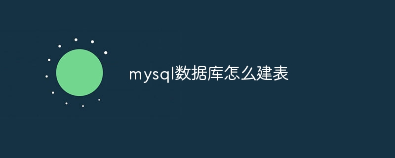 mysql数据库怎么建表