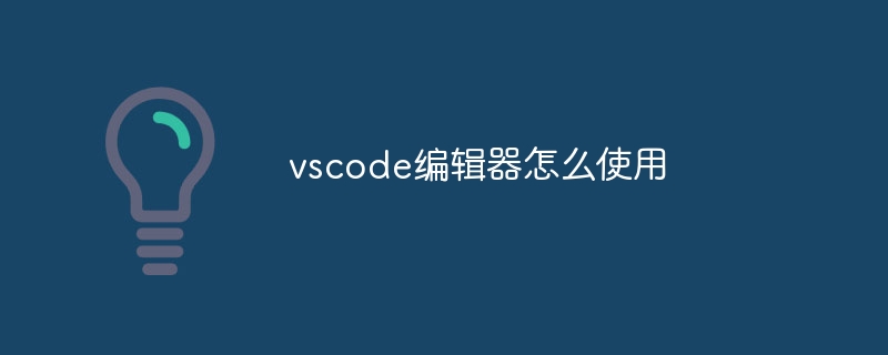 vscode编辑器怎么使用