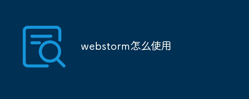 webstorm怎么使用