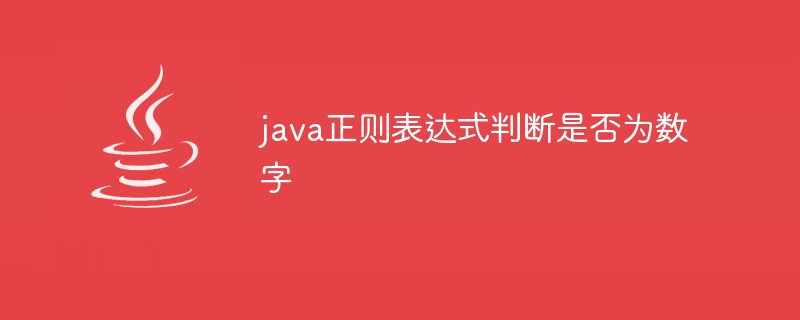 java正则表达式判断是否为数字