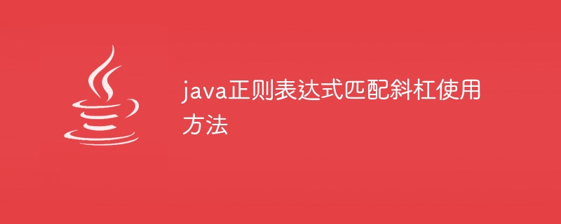 java正则表达式匹配斜杠使用方法