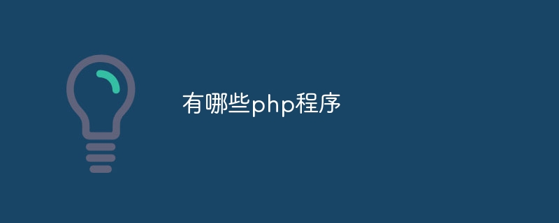 有哪些php程序