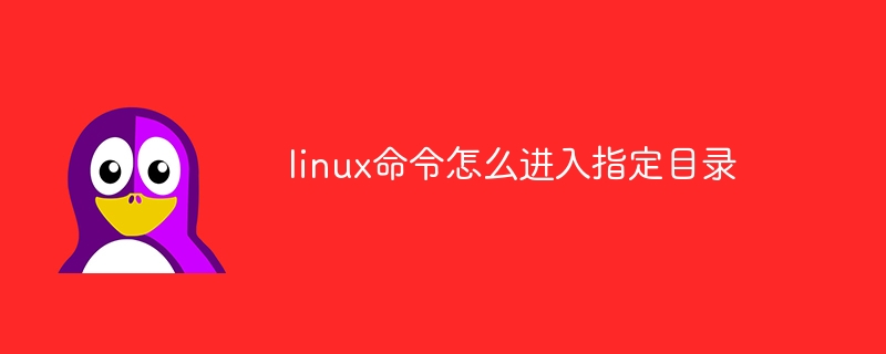 linux命令怎么进入指定目录