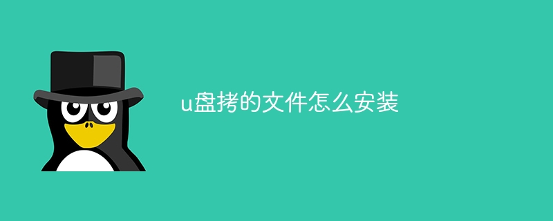 u盘拷的文件怎么安装