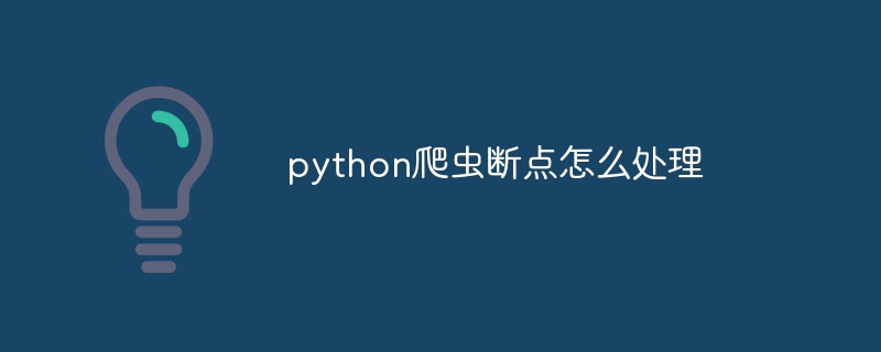 python爬虫断点怎么处理