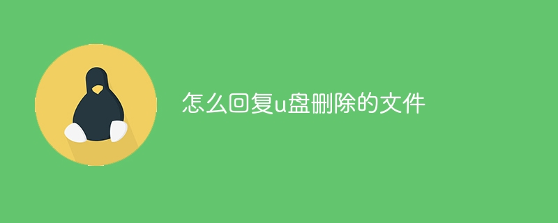 怎么回复u盘删除的文件