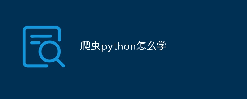 爬虫python怎么学