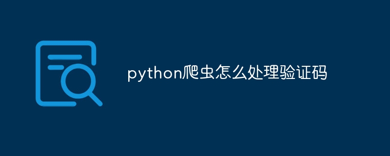 python爬虫怎么处理验证码