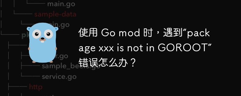 使用 Go mod 时，遇到“package xxx is not in GOROOT”错误怎么办？