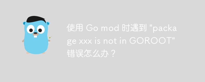 使用 Go mod 时遇到 "package xxx is not in GOROOT" 错误怎么办？