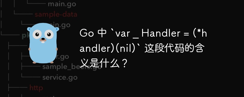 Go 中 `var _ Handler = (*handler)(nil)` 这段代码的含义是什么？