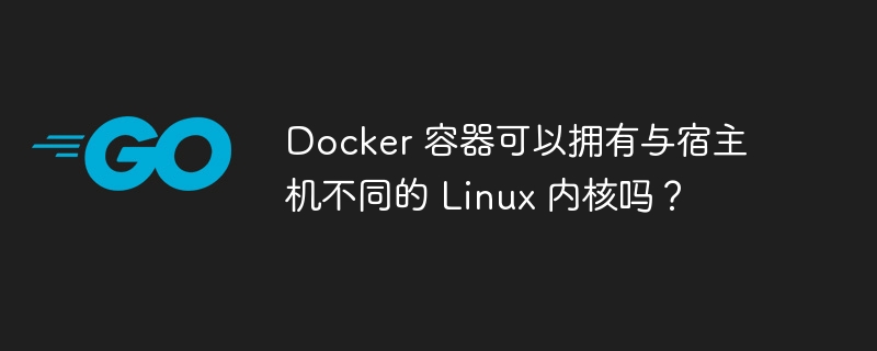 Docker 容器可以拥有与宿主机不同的 Linux 内核吗？