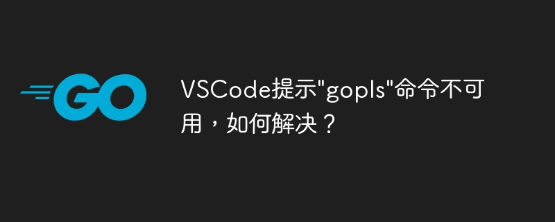 VSCode提示"gopls"命令不可用，如何解决？