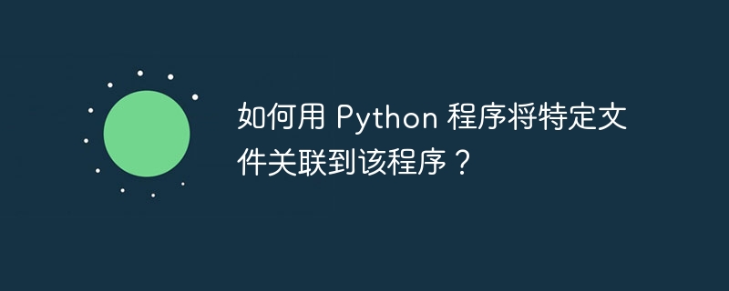 如何用 Python 程序将特定文件关联到该程序？