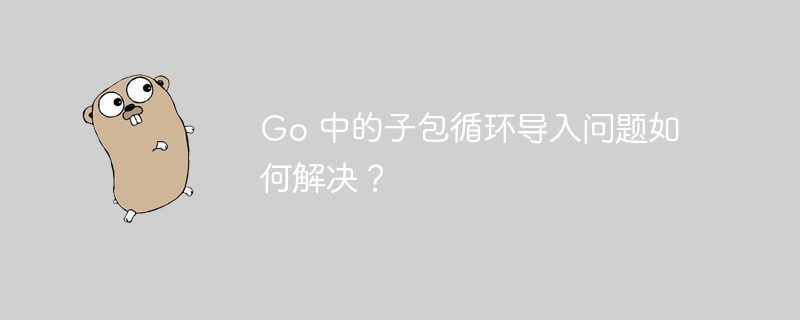 Go 中的子包循环导入问题如何解决？