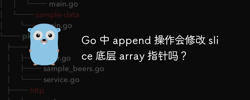 Go 中 append 操作会修改 slice 底层 array 指针吗？