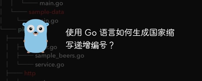 使用 Go 语言如何生成国家缩写递增编号？