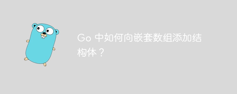 Go 中如何向嵌套数组添加结构体？