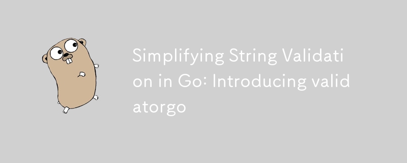 Simplifying String Validation in Go: Introducing validatorgo