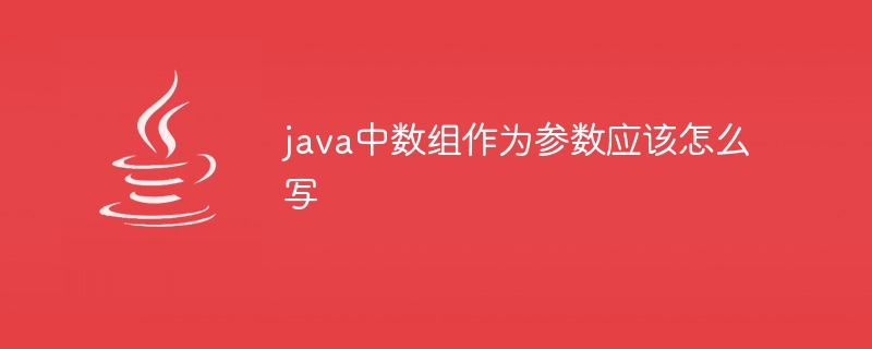 java中数组作为参数应该怎么写