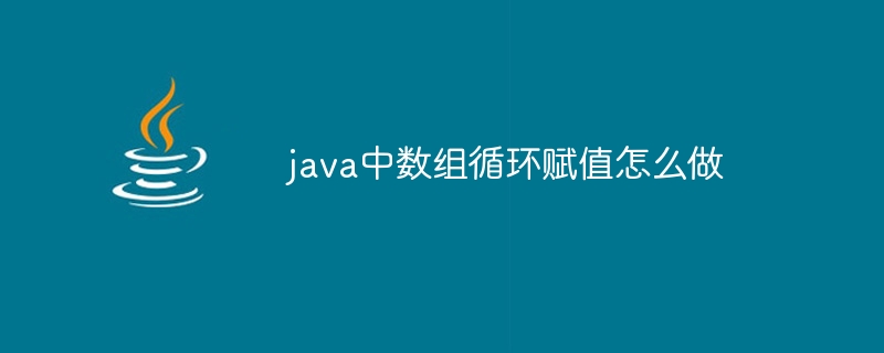 java中数组循环赋值怎么做