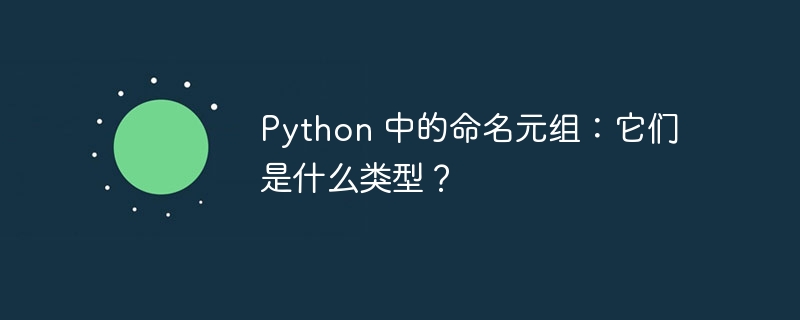 Python 中的命名元组：它们是什么类型？