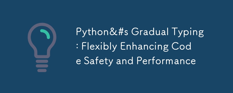 Python&#s Gradual Typing: Flexibly Enhancing Code Safety and Performance