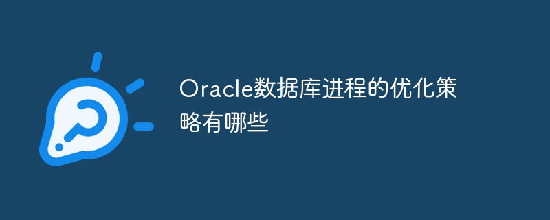 Oracle数据库进程的优化策略有哪些