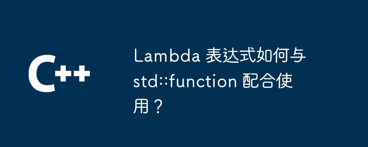 Lambda 表达式如何与 std::function 配合