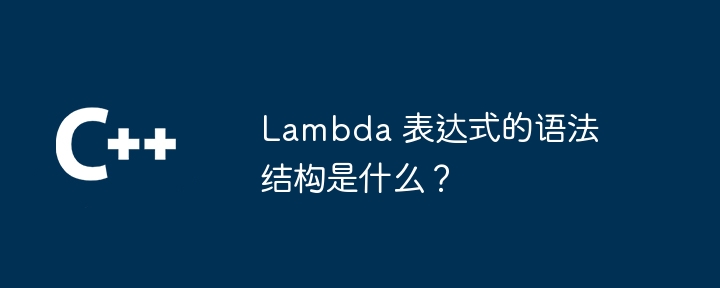 Lambda 表达式的语法结构是什么？