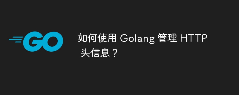 如何使用 Golang 管理 HTTP 头信息？