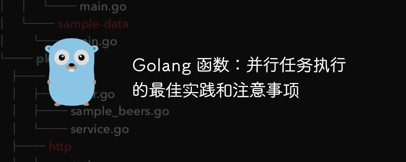 Golang 函数：并行任务执行的最佳实践和注意事项