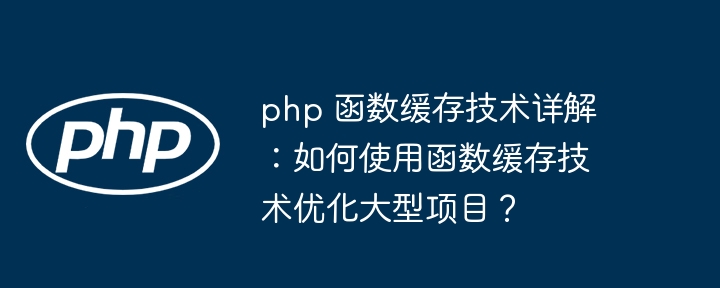 php 函数缓存技术详解：如何使用函数缓存技术优化大型项目？