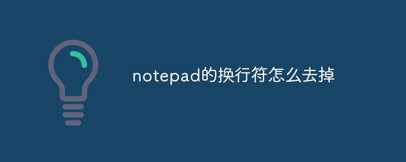 notepad的换行符怎么去掉